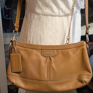Coach Tan Leather Shoulder Bag